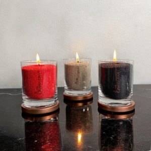 Alternative view of Unscented Powder Candle in Glass - Black 160g