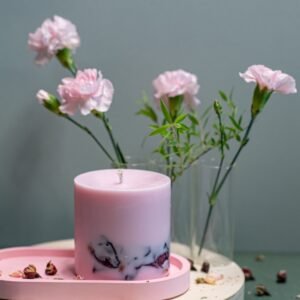 Alternative view of Hand-made Soy Wax Candle with Peony Scent