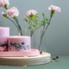 TL Candles handmade soy wax candle with peony scent, decorated with dried flower petals, natural eco-friendly candle handmade in Latvia