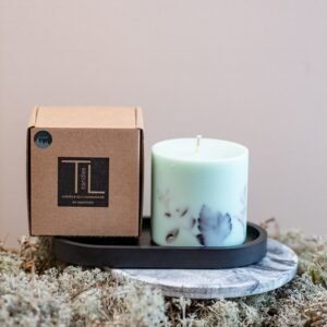 Alternative view of Hand-made Soy Wax Candle with Forest Scent - Mint Green