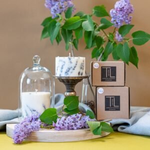 Alternative view of Hand-made Soy Wax Candle with Lavender Scent - White