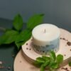 TL Candles handmade soy wax candle with lemongrass, citronella, and fern leaves, natural eco-friendly candle handmade in Latvia