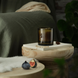 La Rochère Fig Bee Candle, handmade French candle in Abeille glass with fig and floral fragrance, 100% vegetable wax