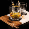 La Rochère Bee whiskey glasses set of 4, 250 ml transparent pressed glass tumblers from the Abeille (Bee) collection, made in France