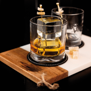 La Rochère Bee whiskey glasses set of 4, 250 ml transparent pressed glass tumblers from the Abeille (Bee) collection, made in France
