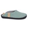 TOKU Brussels lambswool slippers in mint green – handmade in Estonia, natural wool felt indoor shoes, Nordic design