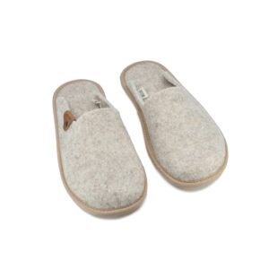 Alternative view of Natural felt slippers Pelsi - New Beige