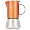 La Cafetière copper stovetop coffee maker, 300 ml polished stainless steel espresso maker compatible with all stove types including induction