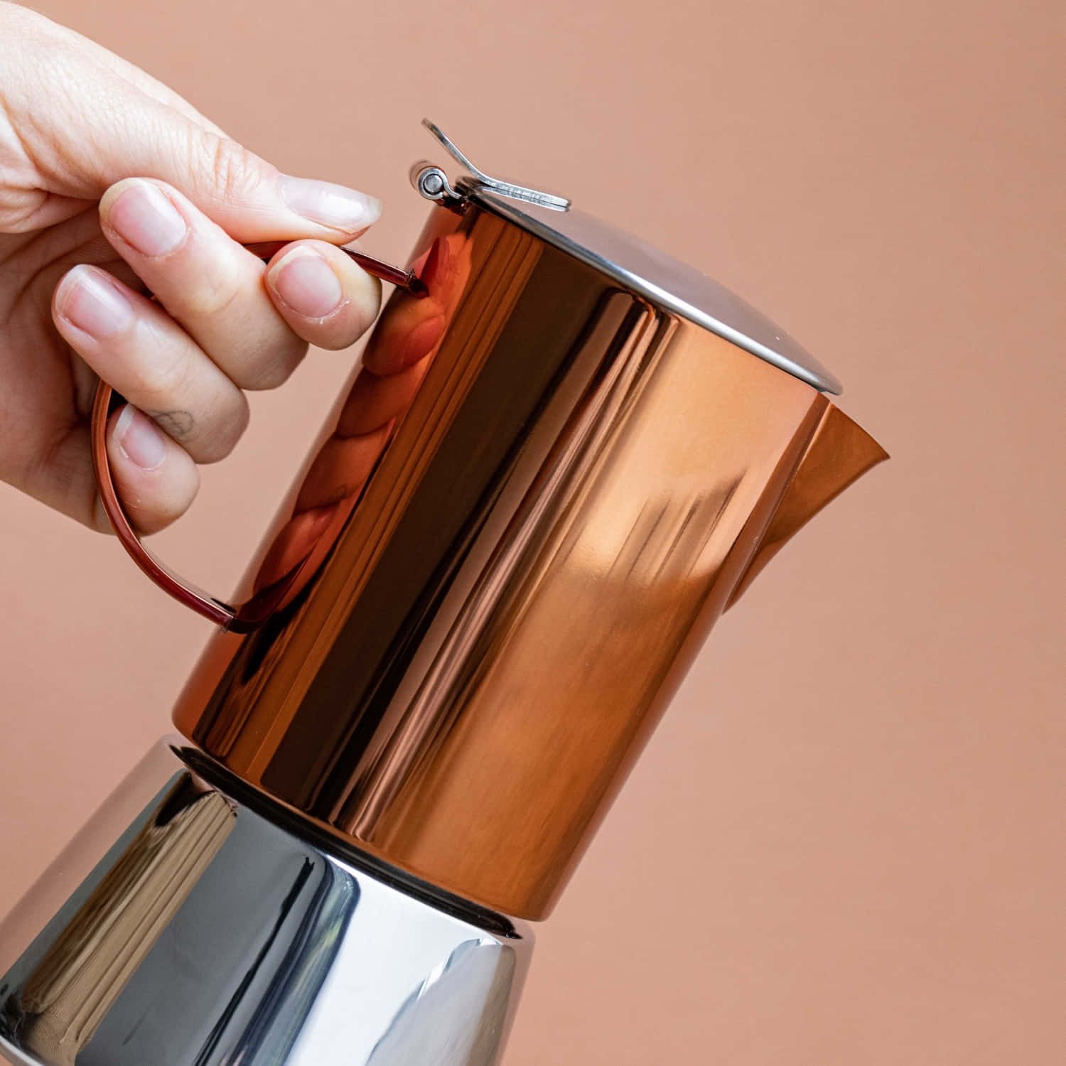 La Cafetière Polished Stainless Steel Copper Stovetop - 300 ml La Cafetière Polished Stainless Steel Copper Stovetop - 300 ml - Image 7