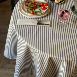 Alternative view of Round Tablecloth, Recycled Fabric - Nord 1