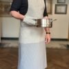 Unisex apron Nord 2 by Hortensias Home, Scandinavian-style recycled fabric apron with multiple pockets, handmade in Latvia