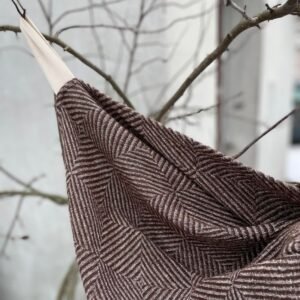 Alternative view of Big Linen Towel - Brown Pattern