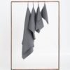 NUSS 100% OEKO-TEX certified cotton towels in four sizes with hanging loops, handmade in Latvia