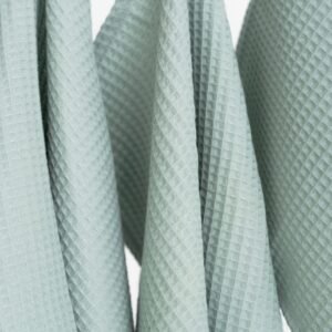 Alternative view of Organic Waffle Cotton Towel - Sage Green