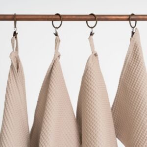 Alternative view of Organic Waffle Cotton Towel - Beige