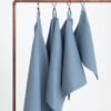 NUSS 100% OEKO-TEX certified cotton towels in four sizes with hanging loops, handmade in Latvia