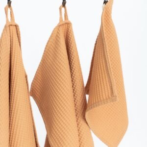 Alternative view of Organic Waffle Cotton Towel - Caramel