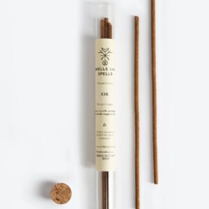 Smells Like Spells Natural Incense EIR, handcrafted juniper, myrrh, and ambergris blend inspired by the Norse goddess of health, handmade in Lithuania