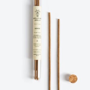 Smells Like Spells Natural Incense MIMIR, handcrafted red sandalwood and rhododendron incense inspired by the Norse god of wisdom, handmade in Lithuania