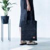 NORDHALE Hof Tote Bag Black, recycled PET felt tote, handmade in Estonia