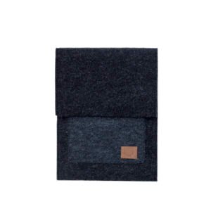 NORDHALE Malmö 13-inch laptop sleeve black, handmade felt envelope case for MacBook