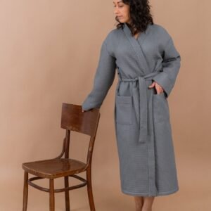 Alternative view of Long Waffle Fabric Robe for Women