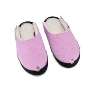 Alternative view of TOKU Brussels Slippers with Lambswool - Light Pink