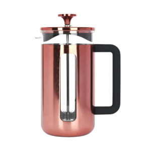 La Cafetière Pisa Coffee Maker in copper, 1 L French press with borosilicate glass beaker and stainless steel frame, award-winning design