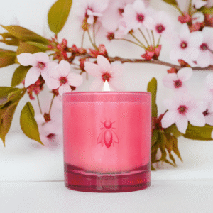 Alternative view of Cherry Blossom Bee Candle