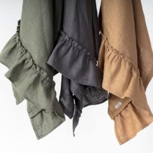 Alternative view of Linen Kitchen Towel With Ruffles