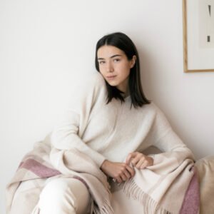 ALPAKA Classic Tartan Alpaca Wool Throw, soft geometric plaid, Nordic design, made in Peru