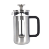 La Cafetière Pisa Coffee Maker in silver, 1 L French press with borosilicate glass beaker and stainless steel frame, award-winning design