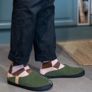 Alternative view of TOKU Brussels Slippers - Moss Green