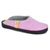 TOKU Brussels lambswool slippers in light pink – handmade in Estonia, natural wool felt indoor shoes, Nordic minimalist design