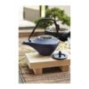 La Cafetière Cast Iron Japanese-Inspired Tea Pot - 450 ml La Cafetière cast iron Japanese-style tea pot in dark blue, 450 ml teapot with removable stainless steel infuser
