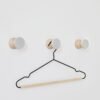 Beech Wood & Aluminium Wall Hook / Knob 5mm Paper Beech Wood & Aluminium Wall Hook – handmade in Portugal, solid beech wood with brushed aluminium front
