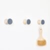 Beech Wood & Ceramic Wall Hook by 5mm Paper – handmade in Portugal, beech wood with blue-black speckled ceramic front