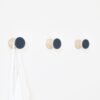 Beech Wood & Ceramic Wall Hook by 5mm Paper – handmade in Portugal, dark blue ceramic front