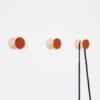 Beech Wood & Ceramic Wall Hook by 5mm Paper – handmade in Portugal, dark terracotta ceramic front