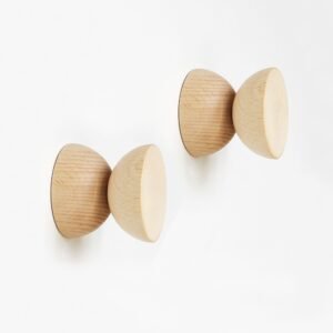 Alternative view of Beech Wood Wall Hooks / Knobs – 2 pcs