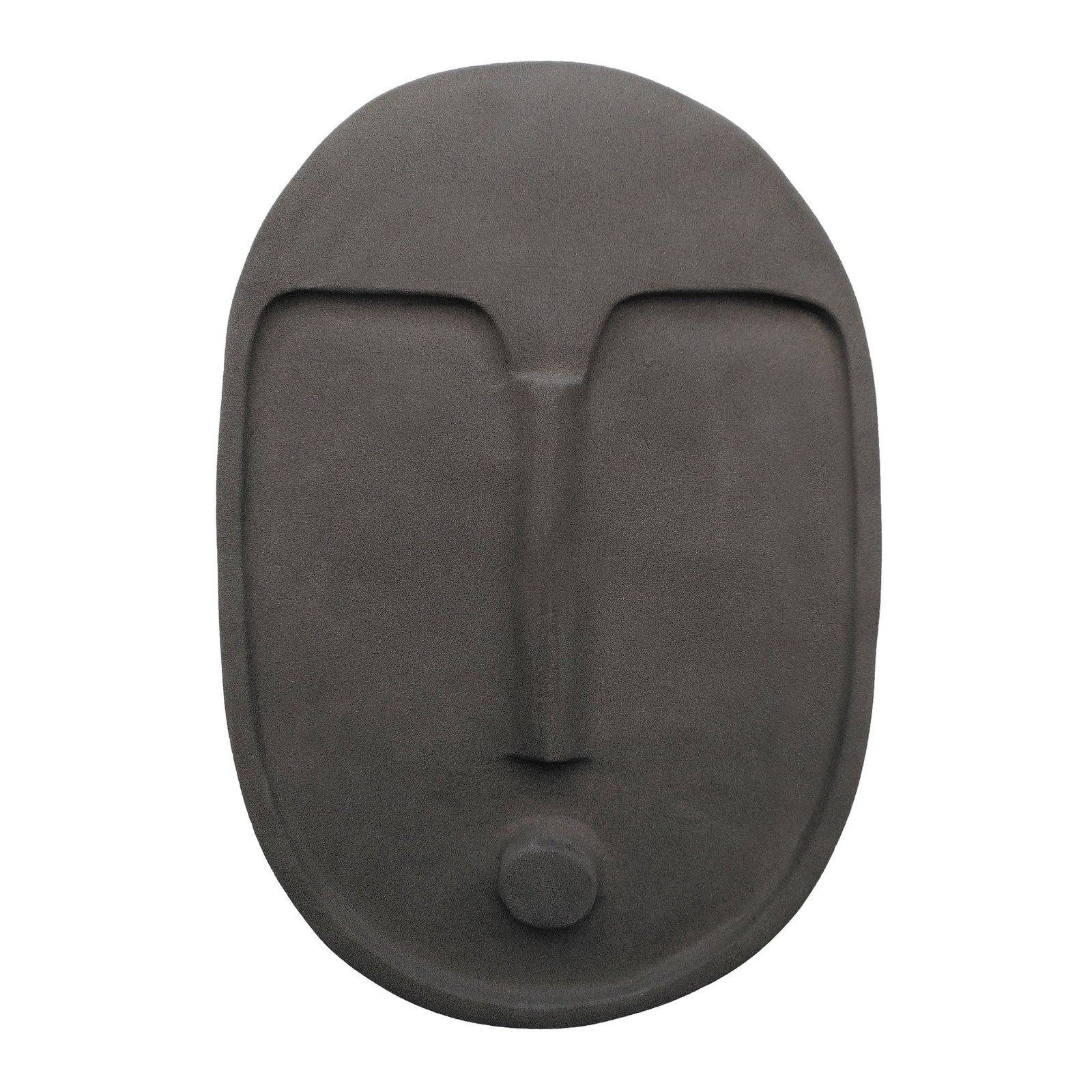 Ceramic Wall Mask – Anthracite Grey 5mm Paper Ceramic Wall Mask Anthracite Grey – handmade sculptural wall décor with matte textured finish, crafted in Portugal