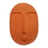 5mm Paper Ceramic Wall Mask Terracotta Orange – handmade sculptural wall décor with matte textured finish, crafted in Portugal