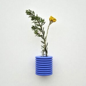 Alternative view of Ribble Wall Vase – Blue