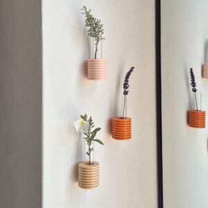 Alternative view of Ribble Wall Vase – Orange