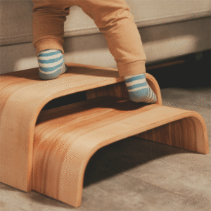 Alternative view of Adjustable Wooden Step Stools - Set of 2