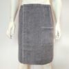 KOOSdisain linen sauna skirt for men in grayish blue fishbone pattern