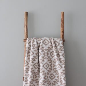 LOKO Big Sauna Towel Harjumaa, 100% cotton terry towel, inspired by Estonian patterns, handmade in Estonia