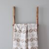 LOKO Big Sauna Towel Läänemaa, 100% cotton terry sauna towel, Estonian design, inspired by traditional Läänemaa mitten pattern