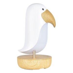 rabbit and friends white bird lamp with bluetooth speaker soft light bpa-free