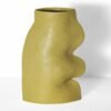 5mm Paper Fluxo Ceramic Vase Large Pistachio – handmade Portuguese ceramic vase with soft green glaze and flowing organic lines